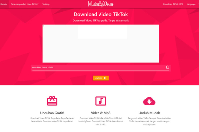 Download Video dan Musik TikTok Secara Online dengan MusicallyDown