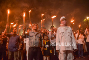 Pawai Obor Sambut Bulan Suci Ramadhan di Medan