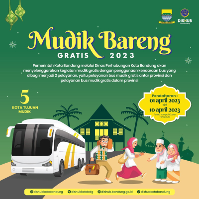 Ini Cara Mendaftar Mudik Bareng Gratis Kota Bandung Lengkap Link, Jadwal, Tujuan dan Persyaratan