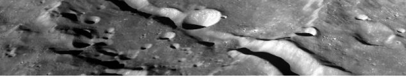 Foto Vallis Schrodinger disediakan oleh Institut Penelitian Dirgantara Korea (KARI), diambil pada 24 Maret 2023, dengan kamera di atas pengorbit bulan Korea Selatan Danuri. Dok: Yonhap