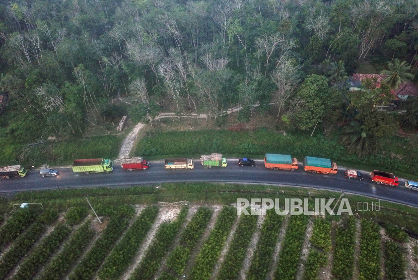 Pantauan Udara Arus Mudik Jalan Lintas Sumatera Jambi