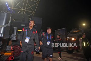 Pemain Persija Naik Baracuda Saat Bertanding di Stadion Indomilk Arena