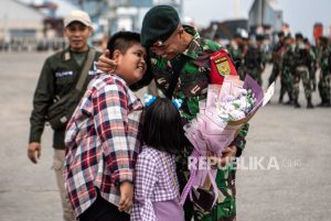 Bertemu Keluarga usai Tugas Pengamanan Perbatasan RI