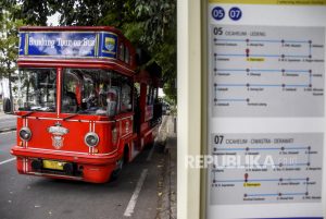 Bus Bandros dari Jabar Ikut Kawal Arak-arakan Kontingen SEA Games Indonesia