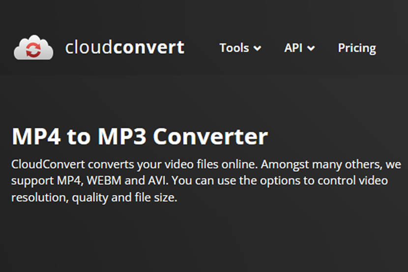 Screenshot laman Cloudconvert.com