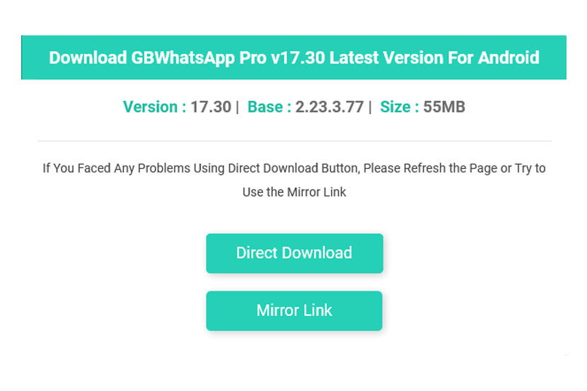 Download GB Whatsapp Pro anti iklan.