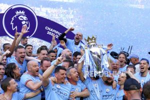 Manchester City Merayakan Kemenangan Juara Liga Inggris 2022-2023