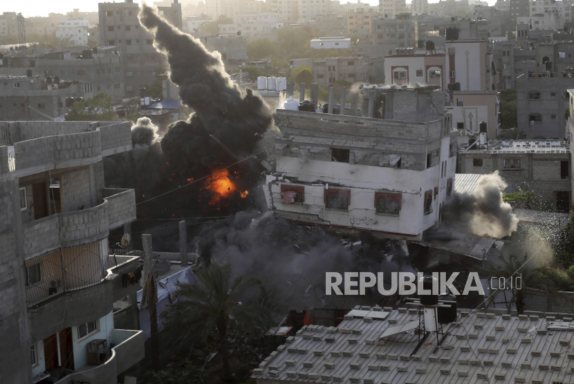 Momen Serangan Udara Hancurkan Markas Jihad Islam Palestina