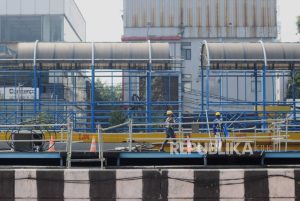 Pembongkaran JPO untuk Proyek Konstruksi MRT