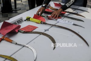 Polresta Bandarlampung Bekuk 16 Orang Gangster Resahkan Warga