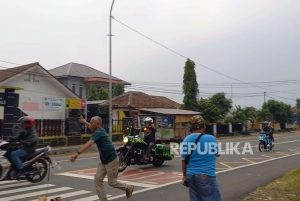 Polisi Periksa Pengendara Moge yang Diduga Serempet Santri Ciamis