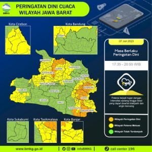 Prakiraan Cuaca Jabar Hari Ini 8 Juli 2023, Hujan di Bandung, Subang, Purwakarta