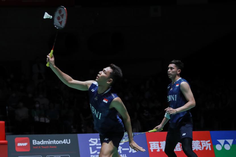 Fajar/Rian Hadapi Juara Olimpiade Tokyo di Semifinal Japan Open