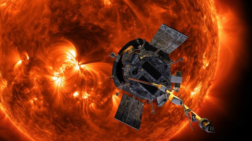 ilustrasi Parker Solar Probe, satelit yang mempelajari matahari. (NASA)