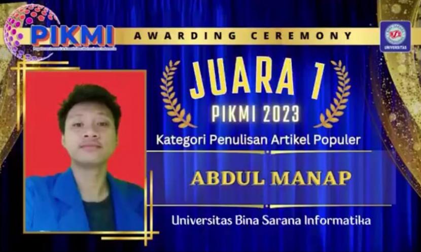 Mahasiwa Universitas BSI Cikampek Kembali Raih Juara Pertama PIKMI Tingkat Nasional