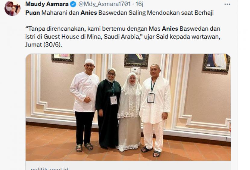 Puan dan Anies Saling Mendoakan