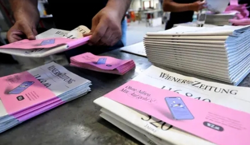 Koran Wiener Zeitung edisi terakhir, Jumat (30/6/2023) (foto: tagesschau.de).