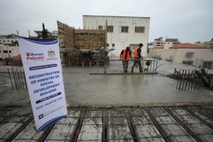 Aman Palestin Bangun Kembali Gedung Kementerian Sosial di Gaza