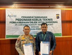 Perkuat Keamanan Obvitnas, Apical dan Polda Riau Tandatangani Pedoman Kerja Teknis 2025